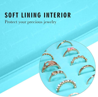 Velvet Ring Display Tray Organizer Box - Image 2