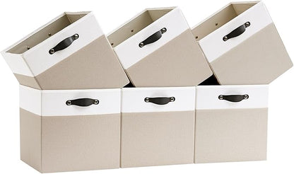 Storage Cube Bins | 7.7 oz/yd² Fabric Cubby Organizer Baskets by FABINADO
