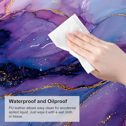 Purple Marble Ink Mouse Pad – Large Extended Desk Mat 31.5 x 11.8 in– Alcohol - Image 7