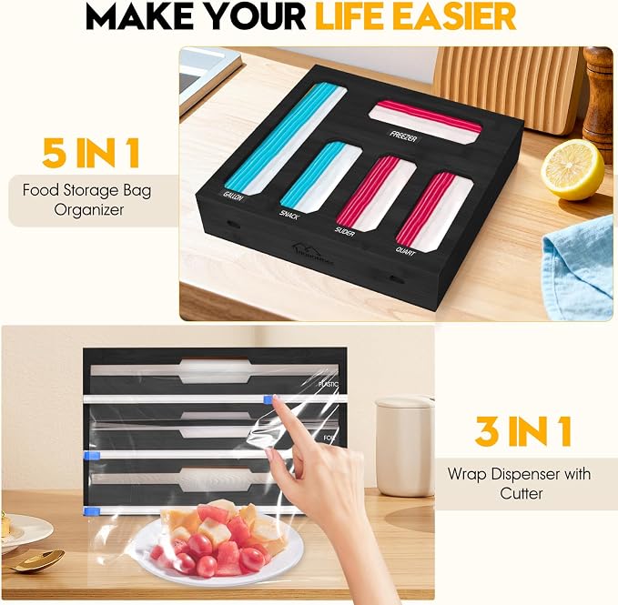 9 in 1 Foil and Plastic Wrap Dispenser - Image 5