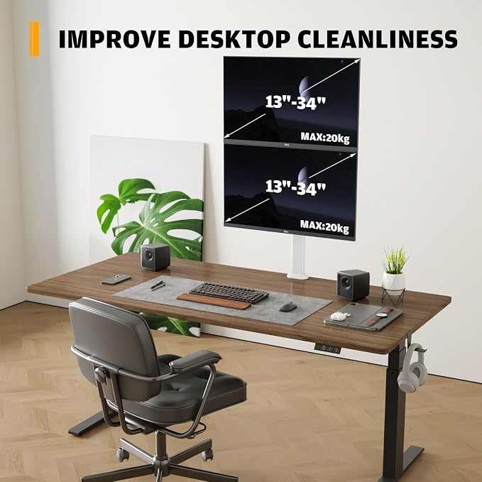 Hemudu Dual Monitor Articulating Desk Mount Arm Stand - Image 4