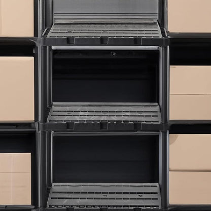 Gracious Living 3 Pack Light Duty Storage Shelves, Knect-A-Shelf 4-Shelf - Image 5