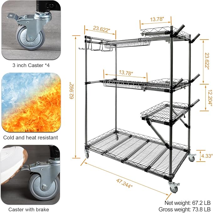 BIG Garden Tool Organizer with Wheels - Image 7