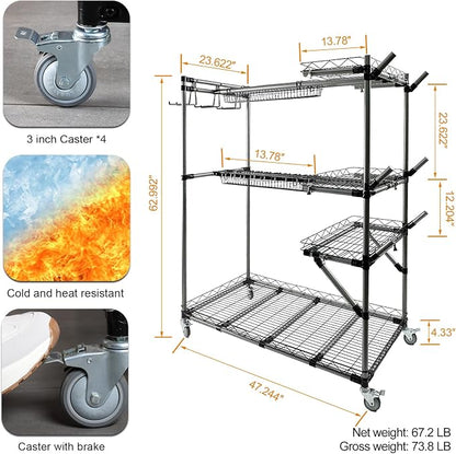 BIG Garden Tool Organizer with Wheels - Image 7
