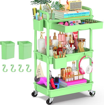 Goovilla 3 Tier Rolling Utility Cart Organizer by Goovilla
