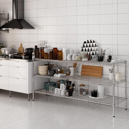 21" Deep x 72" Wide x 34" Height Wire Shelving Kit | 3-Tier | NSF Commercial - Image 6