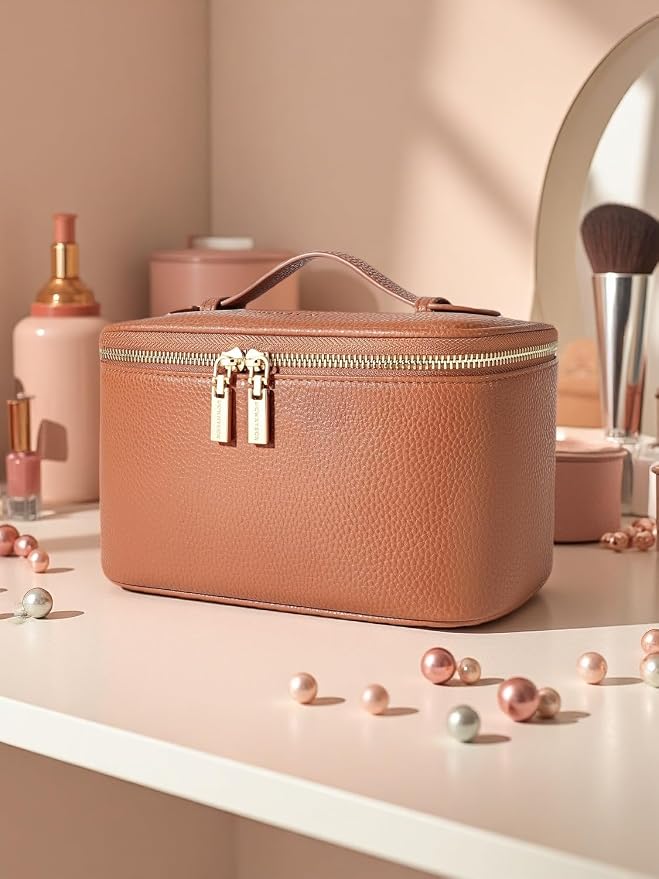 Cosmetic Bag, ROWNYEON Makeup Bag, Portable Makeup Train Case, Travel Toiletry - Image 6