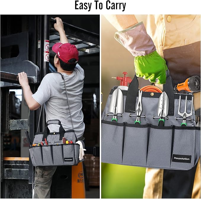 Housolution Garden Tote Bag, 900D Gardening Tool Bag, Garden Tote Storage Bag - Image 6