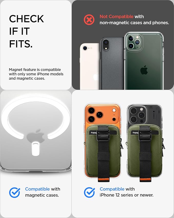 Spigen for MagSafe Wallet Magnetic Pouch Organizer RFID Blocking EDC SSD Card - Image 2