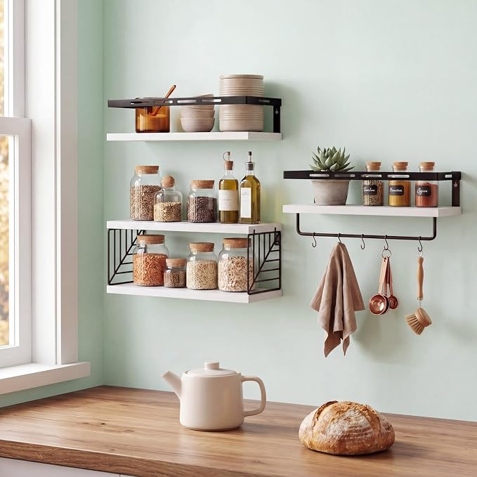 Fixwal Wall Mounted Bathroom Shelves Over Toilet | Wall Shelf - Image 7