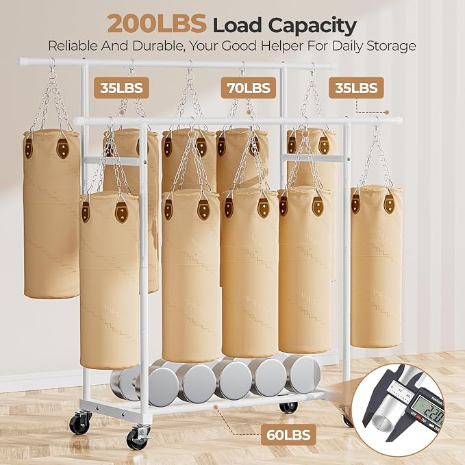 Abiglifty Double Rods Clothes Rack - Image 3