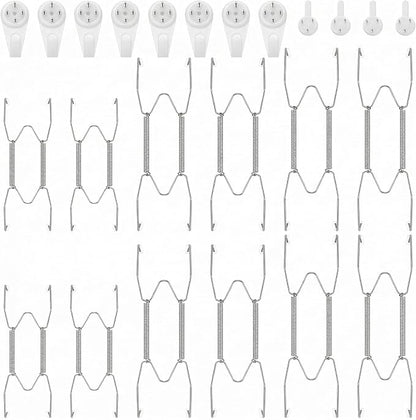 Hotop 12 Pieces Plate Hangers for Wall Stainless Steel Wire Invisible Heavy by HOTOP