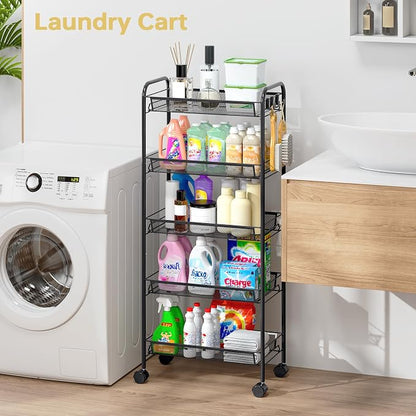 TOOLF 5-Tier Metal Utility Cart - Image 2