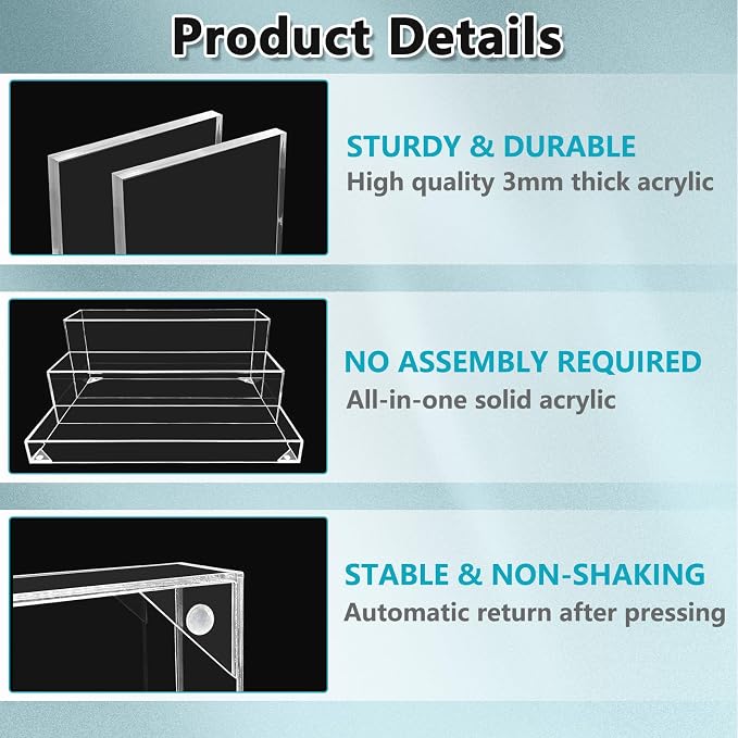 CHONOVO 3 Tier Liquor Bottle Display Shelf, Countertop Organizer - Image 3