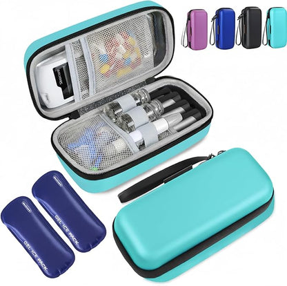 Insulin Cooler Travel Case, Portable Temperature Display Medicine Travel Cooler by Medineed