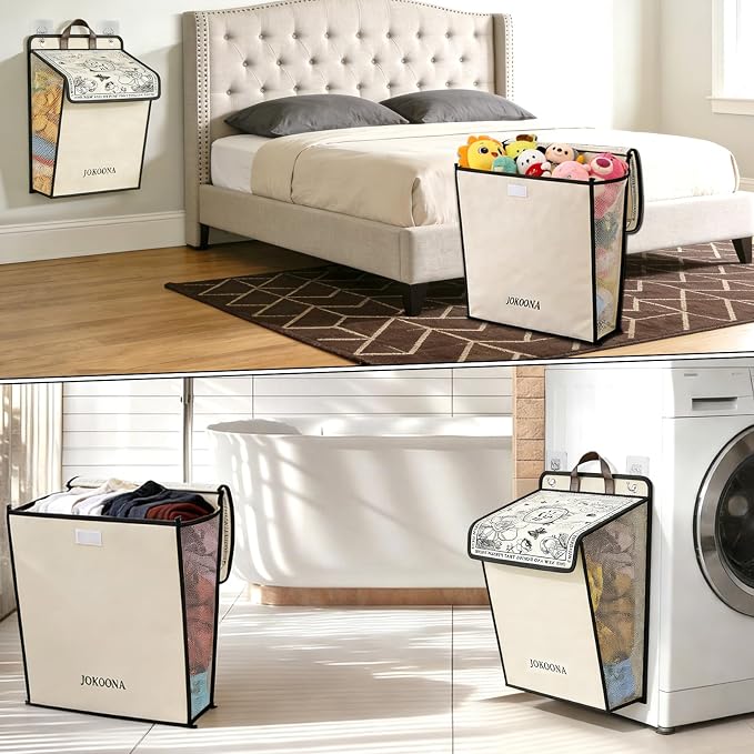 Flower Wall Hanging Laundry Basket, Collapsible Laundry Hamper - Image 6