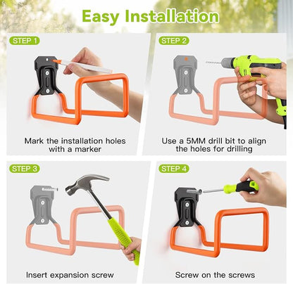 Hose Holder Stand Wall Mount, Metal Water Pipe Tube Hooks Rack - Image 5