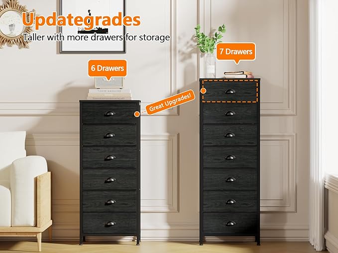 Furnulem Bedroom Dresser, Tall Chests of Drawers - Image 6