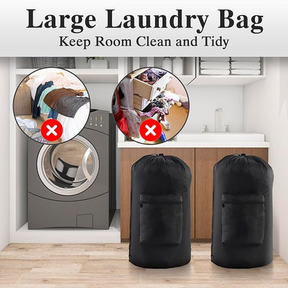 OTraki Laundry Bag Backpack, Portable Travel Dorm Laundry Bag - Image 7