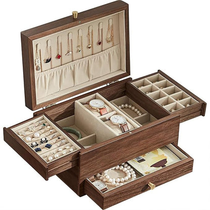 CHOSIN Black Walnut Wooden Jewelry Box by CHOSIN