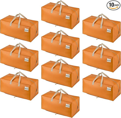 VENO 10 Pack Moving Bags w/Backpack Straps, Heavy Duty, Moving Boxes Alternative by Veno