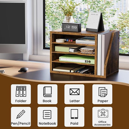 Wooden Mail Organizer, Desk Organizer - Image 5