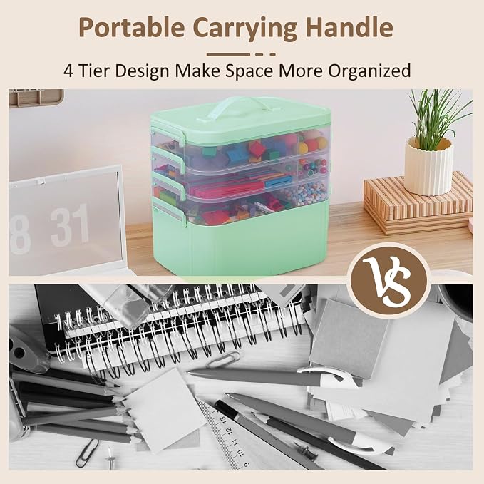 Gifhomfix 4-Layer Plastic Craft Organizers and Storage Box - Image 5