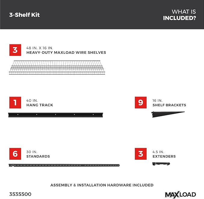 ClosetMaid MaxLoad Heavy Duty Wall Shelf Kit - Image 3