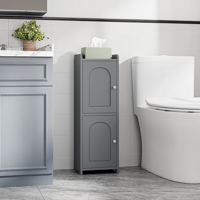 Hzuaneri Bathroom Storage Cabinet, Small Corner Floor Cabinet - Image 3