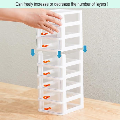 Gagee 5 Drawer Mini Stackable Storage Drawers, - Image 7