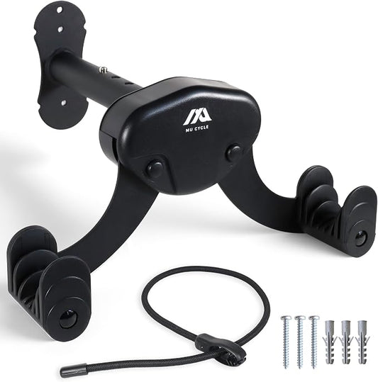 Buffalo Bike Wall Mount Rack – Adjustable Heavy-Duty Horizontal Indoor Hanger by MUCYCLE