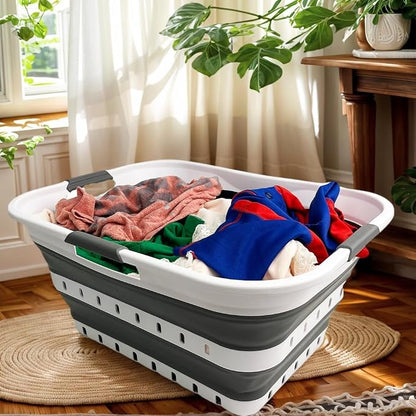 SAMMART 42L Collapsible Plastic Laundry Basket by SAMMART