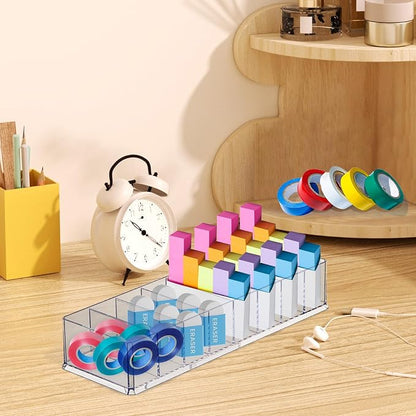 Acrylic Makeup Brush Organizers, 8 Section 8 Compartments Transparent Plastic - Image 8