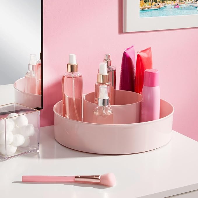 mDesign Plastic Lazy Susan Round Turntable Storage Tray - Image 3