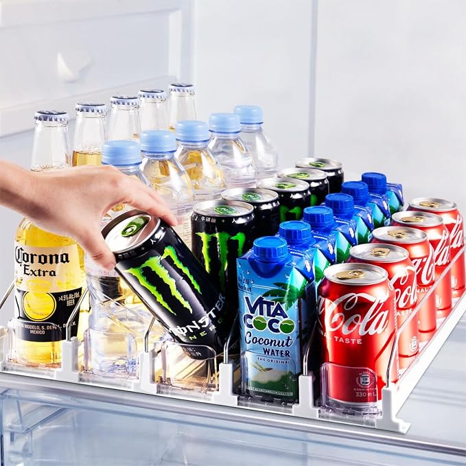 Drink Organizer for Fridge, Soda Can Dispenser for Refrigerator, Automatic by Coanto