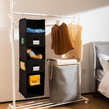 BrilliantJo 2 Pack 6 Shelves Hanging Closet Organizer - Image 2