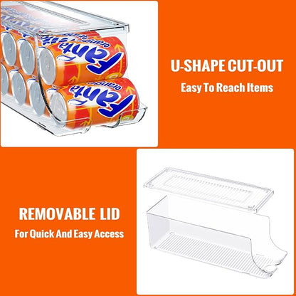 Soda Can Organizer for Refrigerator, Stackable Canned Food Pop Cans Container - Image 6