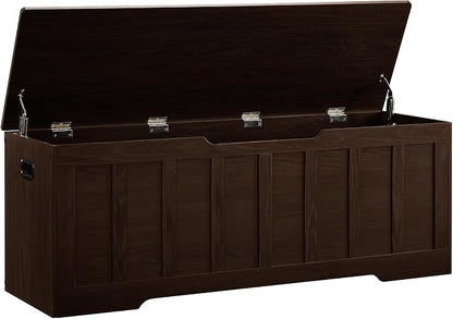 VANKILEY 51.2" Storage Chest Extra Large, Wooden Storage Bench, Espresso | Chest by Unknown