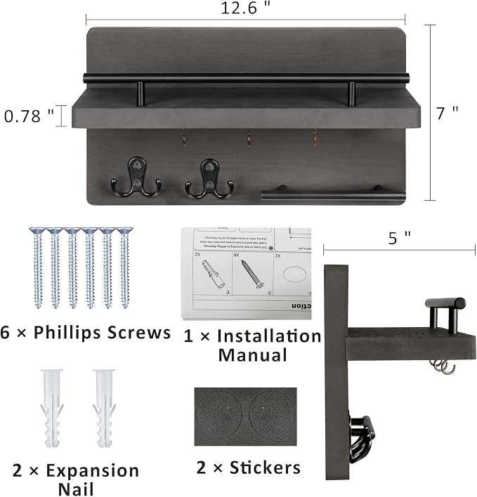 OurWarm Wall Mounted Key Hanger - Image 4