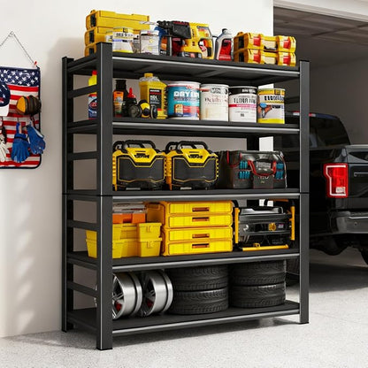 77"H-47"W Garage Shelving-3000LBS 5 Tier Storage Shelves, Adjustable Heavy Duty by KILISTEELS