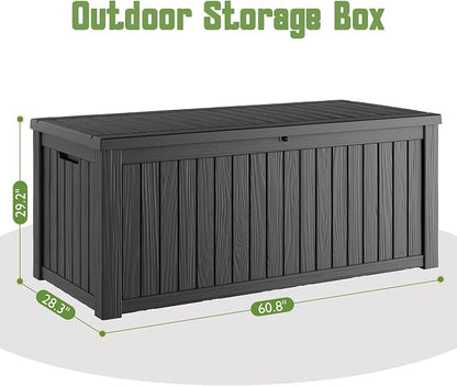 KAMABOKO Outdoor Storage Box, 230 Gallon Large Outdoor Resin Deck Box, Storage - Image 2