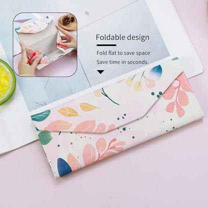 Foldable Glasses Case, Magnetic PU Leahter Sunglasses Case, Cute Hard Shell - Image 3