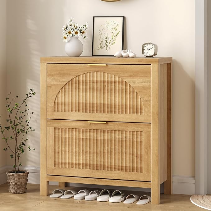 Fluted Shoe Cabinet Storage - Image 3