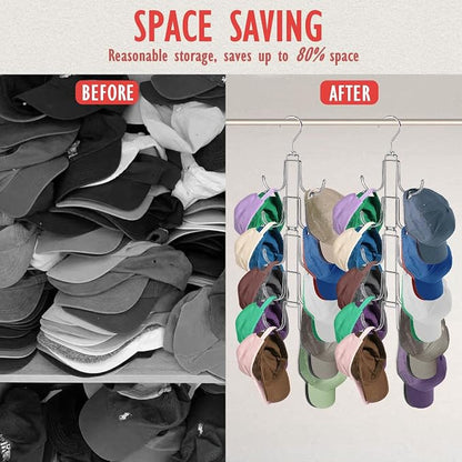 Hat Organizer for Closet, Collapsible Caps Rack - Image 3