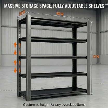 3500 LBS Heavy Duty Garage Shelving, Adjustable Boltless Steel Storage Rack - Image 2