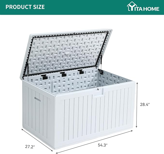 YITAHOME 180 Gallon Double-Wall Deck Box - Image 6