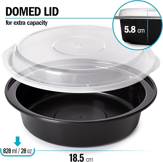 Igluu Meal Prep Containers Reusable 1 Compartment – 28oz | Round Food Containers - Image 4
