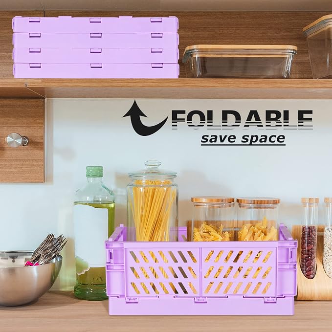 Tixill 2-Pack Mini Foldable Plastic Baskets - Image 3