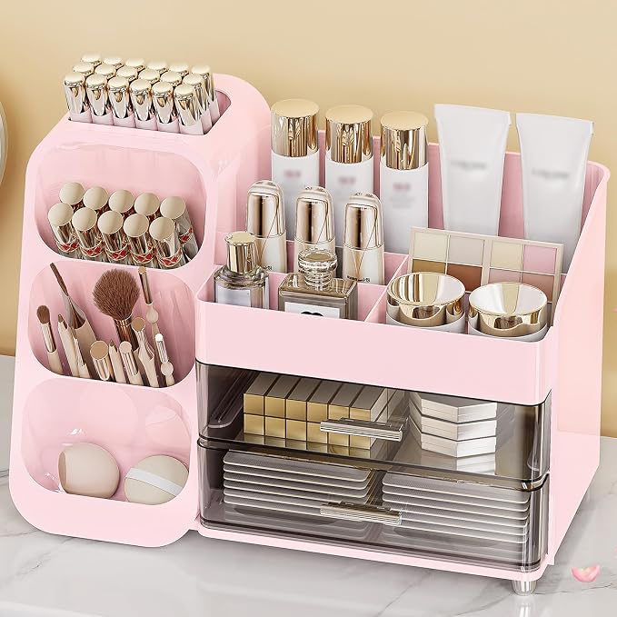 Makeup Organizer with Drawers, Skincare Organizer, Storage Box Cosmetic Display by Anylady