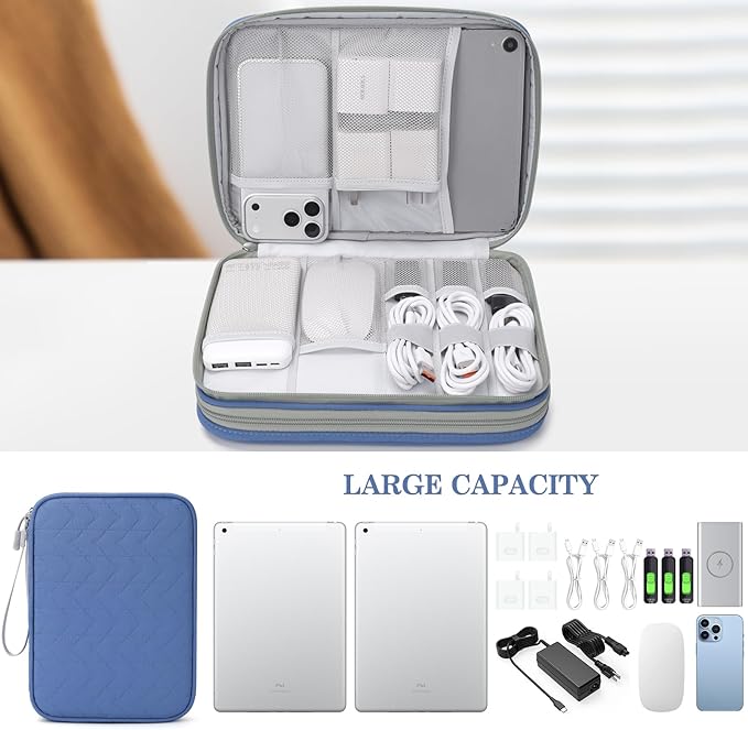 FYY Electronic Organizer, Extra Large Travel Cable Organizer Bag Pouch Portable - Image 6